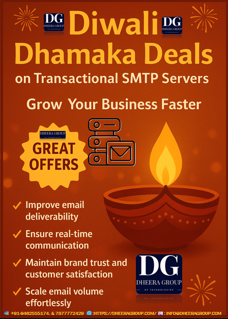 Diwali Dhamaka Deals on Transactional SMTP Servers: Grow Your Business Faster 1 Transactional SMTP Diwali Offers