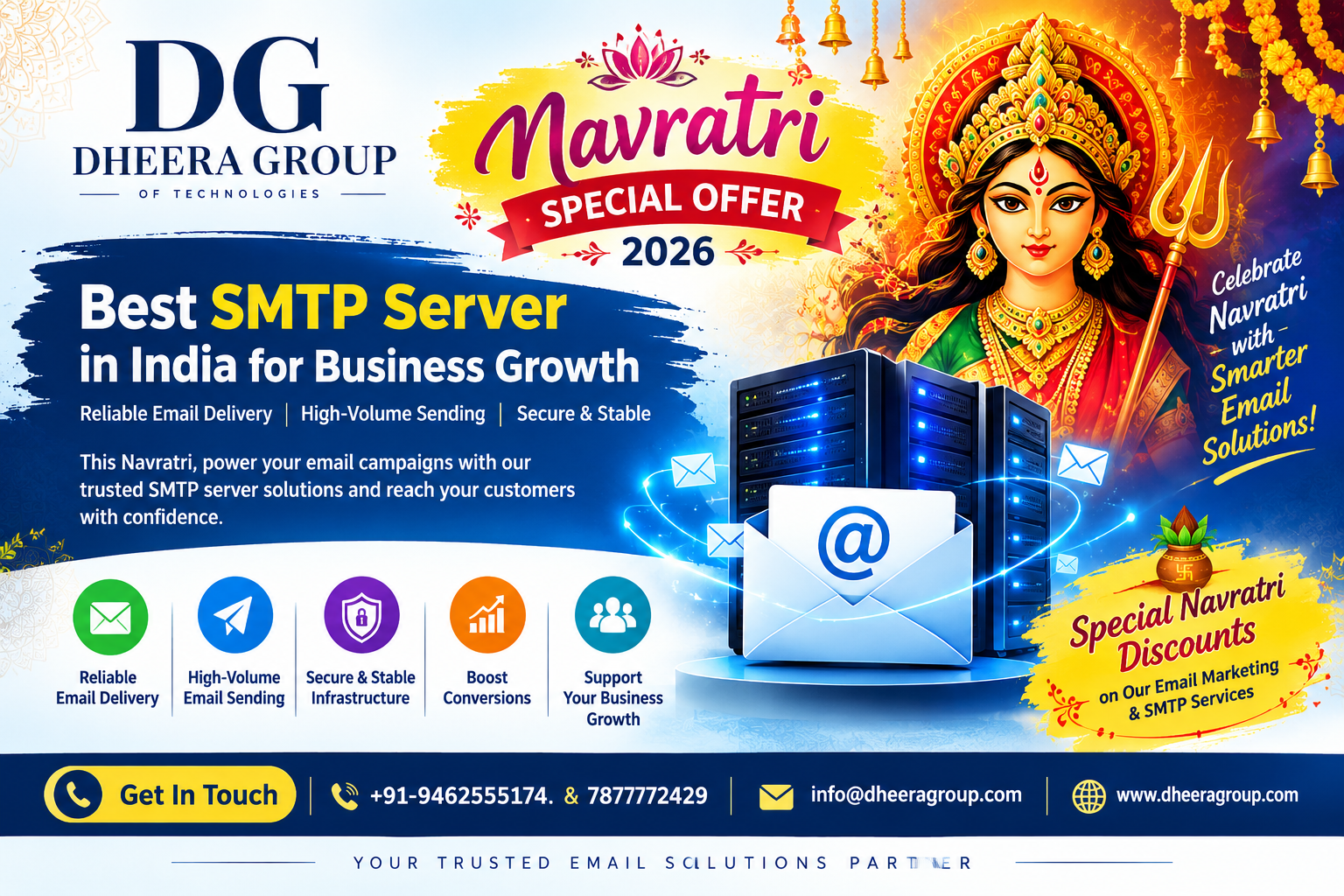 Navratri Special Offer 2026: Best SMTP Server in India for Business Growth 1 Navratri Special Offer 2026: Best SMTP Server in India for Business Growth