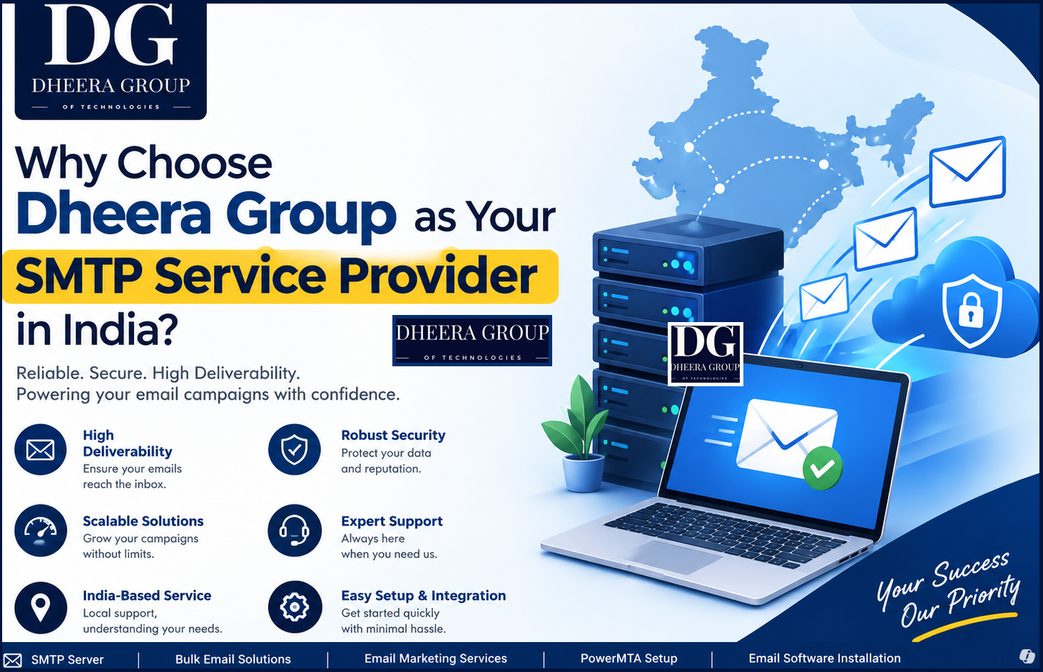 Why Choose Dheera Group as Your SMTP Service Provider in India? 1 Why Choose Dheera Group as Your SMTP Service Provider in India?